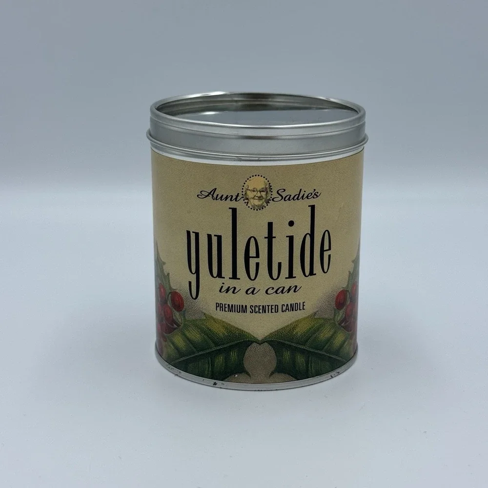 Aunt Sadie's Green Yuletide Candle In‎ A Can - New
